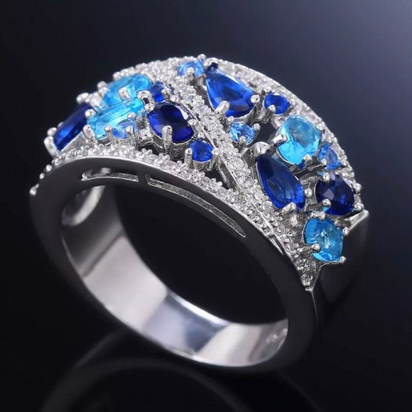 Blue Eternity Ring - Picture 5 of 8